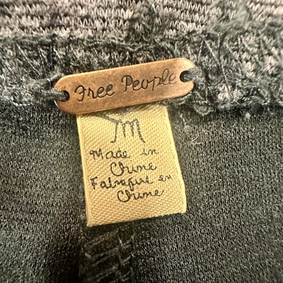 Free People Heather Gray Brown High Waist Shorts Medium - Picture 5 of 7